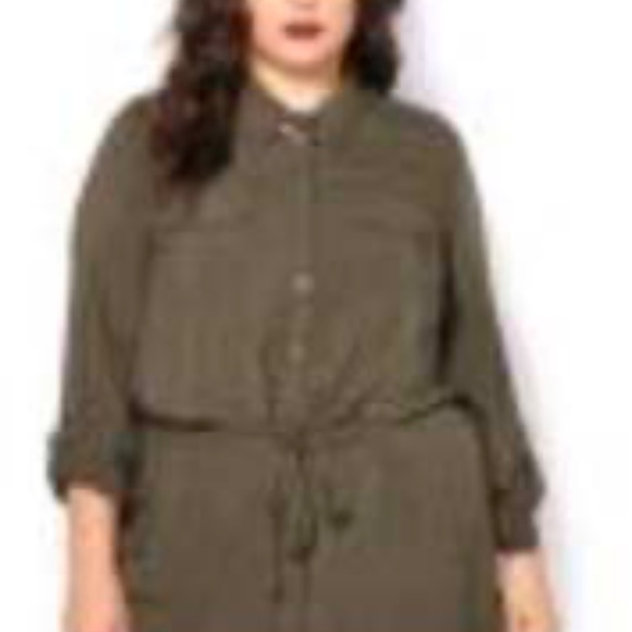 NEW PHOTOS! TUNIC, BUTTON UP, DARK OLIVE, SIZE 4X, LONG SLEEVES, 4 POCKETS, RAYO - Picture 2 of 16